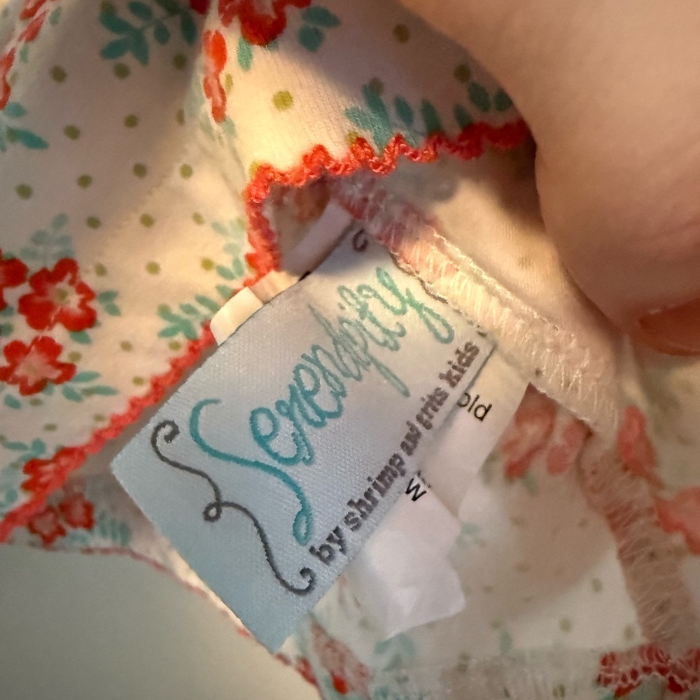 Serendipity Floral Kids Shirt with Peter Pan Collar - Picture 4 of 4